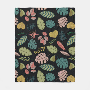 Cobertor De Velo Folhas Tropicais: Summer Vintage Floral