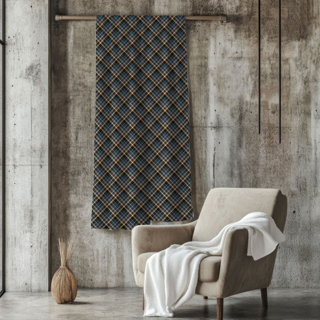 Cobertor De Velo Folheto Amarelo Elegante para Presente Masculino (Elegant Blue Yellow Blanket for Men's Gift)