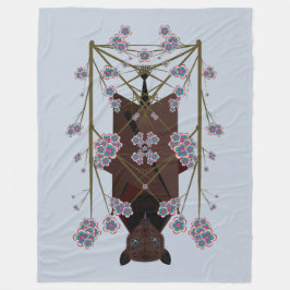 Cobertor De Velo Folheto Azul De Folha De Raposa Voadora (3 Tamanho