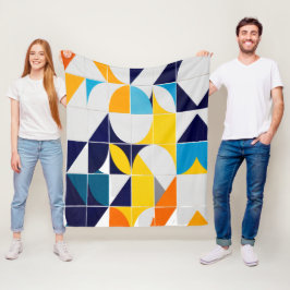 Cobertor De Velo Folheto Colorida de Abstrato