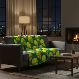 Cobertor De Velo Folheto da Alienígena verde