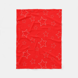 Cobertor De Velo Folheto das Estrelas Vermelhas