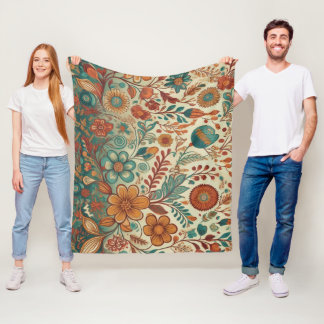 Cobertor De Velo Folheto de Arte Folclórica do ouro