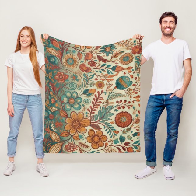 Cobertor De Velo Folheto de Arte Folclórica do ouro (In Situ)