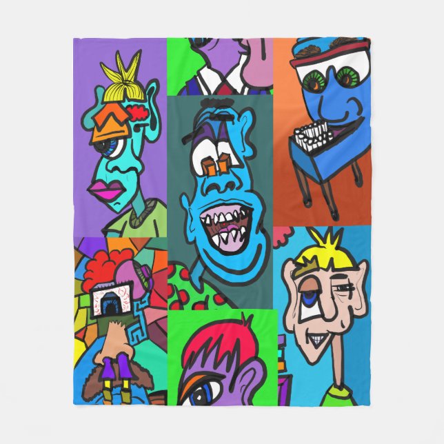 Cobertor De Velo Folheto de Arte Moderna (Frente)