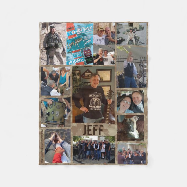 Cobertor De Velo Folheto de Colagem de Fotos (Frente)