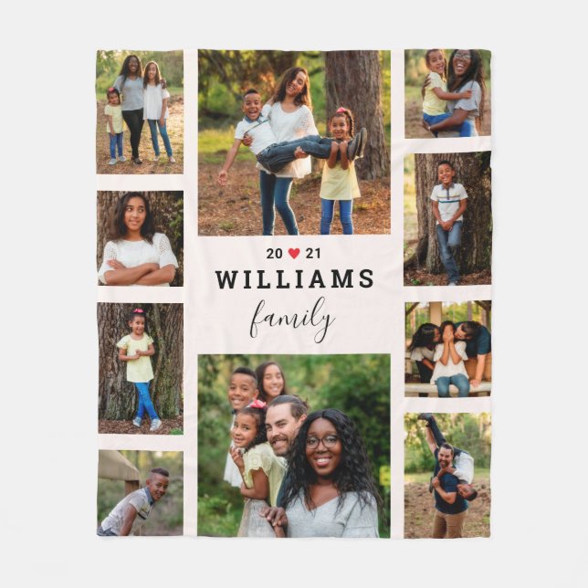 Cobertor De Velo Folheto de Colagem de Fotos Personalizada de Ano C (Frente)