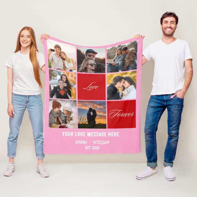 Cobertor De Velo Folheto de Colagem de Fotos Personalizada - Presen (In Situ)