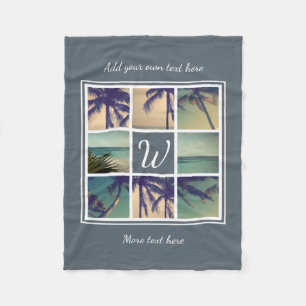 Cobertor De Velo Folheto de colagem personalizada com monograma