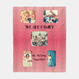 Cobertor De Velo Folheto de Design Geométrico Vermelho Suave