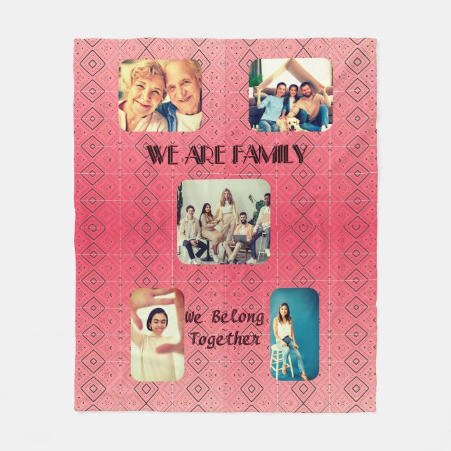 Cobertor De Velo Folheto de Design Geométrico Vermelho Suave (Frente)