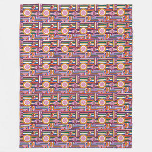 Cobertor De Velo Folheto de Folha Avant-Garde Negrito em Stripes e 