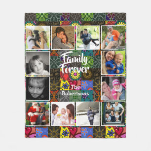 Cobertor De Velo Folheto de Folha de Colagem de Fotos - Padrão de