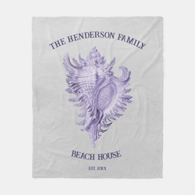 Cobertor De Velo Folheto de Folha de Concha Roxa (Frente)