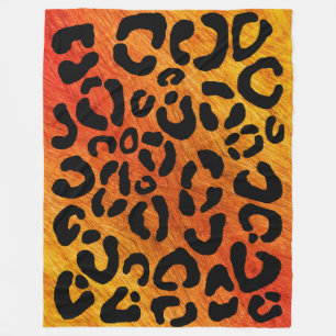 Cobertor De Velo Folheto de Folha de Peão de Impressão Leopard