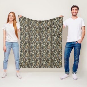 Cobertor De Velo Folheto de Folha - Padrão de Folha de Knit de Til