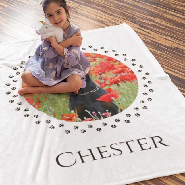 Cobertor De Velo Folheto de Foto do Cão - Presente Personalizado de (Criador carregado)