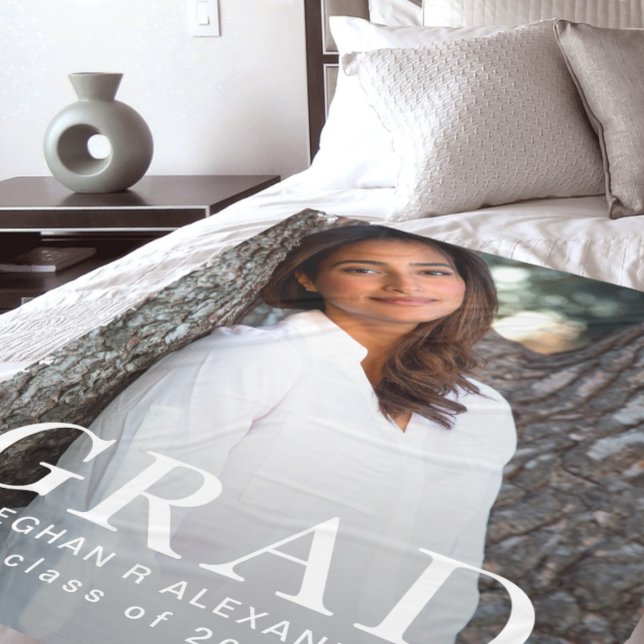 Cobertor De Velo Folheto de Foto do Formando Clássico Simples (Criador carregado)