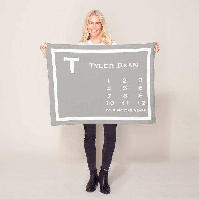 Cobertor De Velo Folheto de Fotografias do Milestone Moderno Person (In Situ)