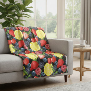 Cobertor De Velo Folheto de Fruta Brilhante