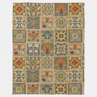Cobertor De Velo Folheto de Mosaico Floral Decorativo Premium