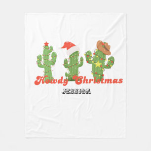 Cobertor De Velo Folheto de Natal de Howdy Personalizado