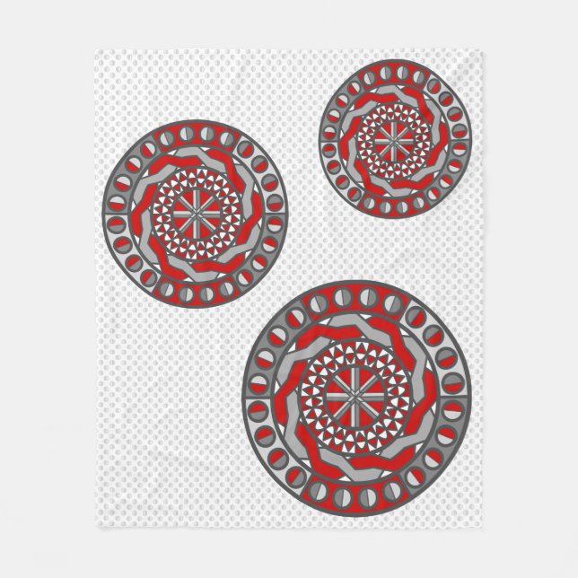 Cobertor De Velo Folheto de Peça Vermelha (Frente)