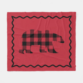 Cobertor De Velo Folheto de Xadrez Vermelha e Negra