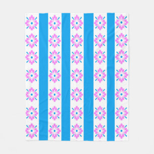 Cobertor De Velo Folheto do Damasco Rosa e Azul