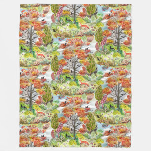 Cobertor De Velo Folheto do Gabinete Fox Woodland