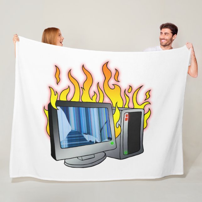 Cobertor De Velo Folheto do Incêndio no Computador, Todos os tamanh (In Situ)