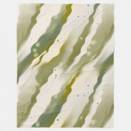 Cobertor De Velo Folheto do Padrão de Onda Pintado Verde