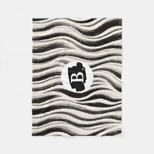 Cobertor De Velo Folheto do velo da faixa de zebra personalizada -