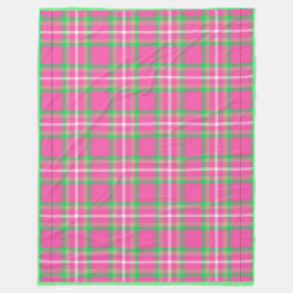 Cobertor De Velo Folheto do velo de Xadrez rosa