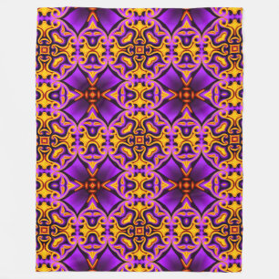 Cobertor De Velo Folheto do velo-preto e roxo