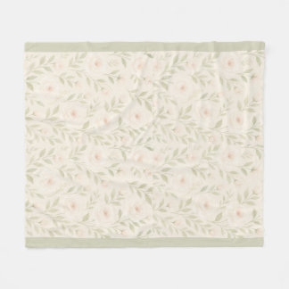 Cobertor De Velo Folheto Floral do Pastel Creamy - Mole e Elegante