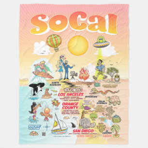 Cobertor De Velo Folheto Grande de Folha de SoCal