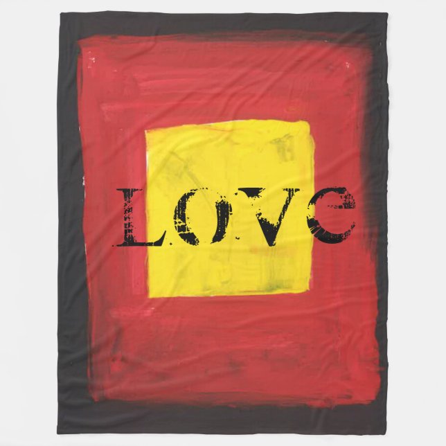 Cobertor De Velo Folheto Preto, Vermelho e Amarelo. (Frente)