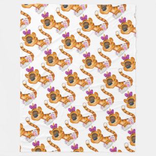 Cobertor De Velo Folheto/Tigres para bebês