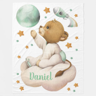 Cobertor De Velo Folhetos de Leão de Leão Espacial