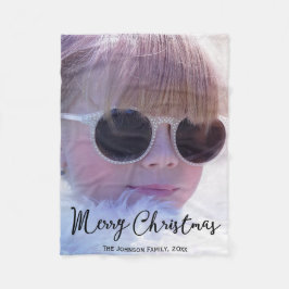 Cobertor De Velo Folhetos de Natal Personalizados Adicionar Foto