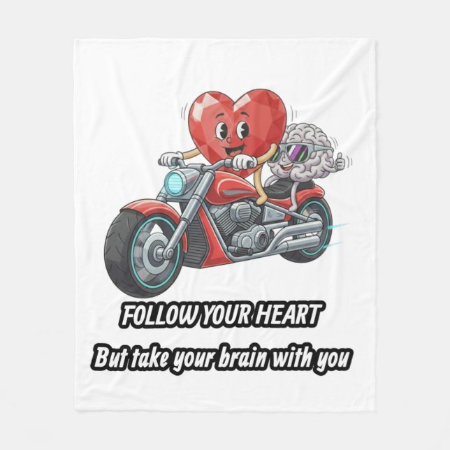 Cobertor De Velo Follow your heart take your brain (Frente)