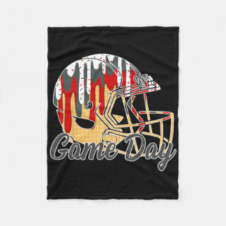 Cobertor De Velo Footll Drip Game Day Sports Footll Mom Go Cheer Gr