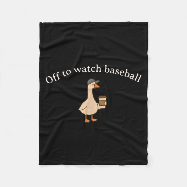 Cobertor De Velo Fora para assistir beisebol meme engraçado ganso f (Frente)