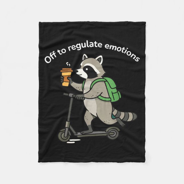 Cobertor De Velo Fora para regular emoções guaxinim engraçado menta (Frente)