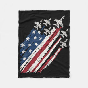 Cobertor De Velo Força Aérea Americana Bandeira Patriótica Vermelha