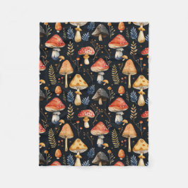 Cobertor De Velo Forest Mushroom e Fern