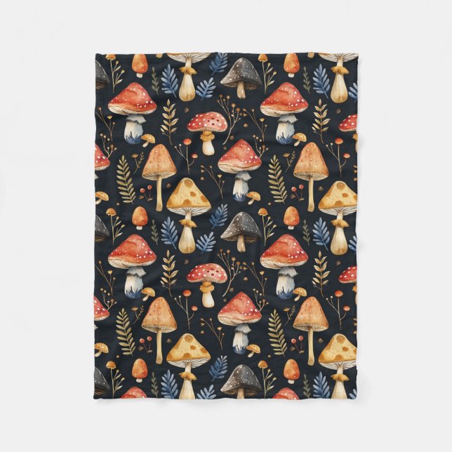 Cobertor De Velo Forest Mushroom e Fern (Frente)