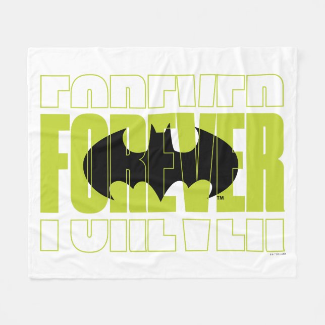 Cobertor De Velo Forever Batman Typography Symbol Graphic (Frente (Horizontal))