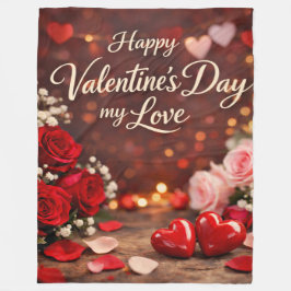 Cobertor De Velo 'Forever Your Valentine' Fleece Blanket